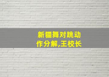 新疆舞对跳动作分解,王校长