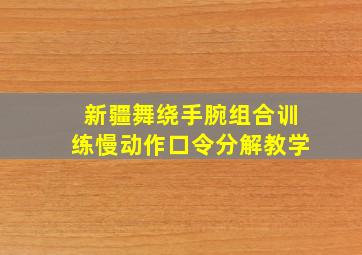 新疆舞绕手腕组合训练慢动作口令分解教学