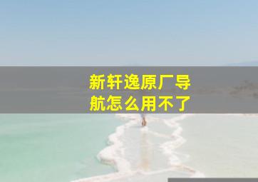 新轩逸原厂导航怎么用不了