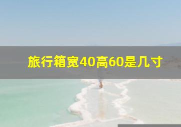 旅行箱宽40高60是几寸