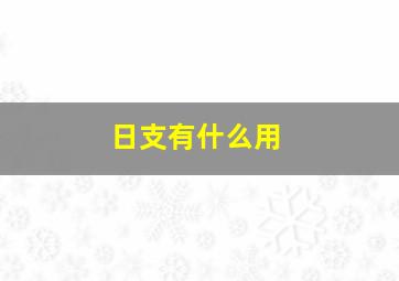 日支有什么用