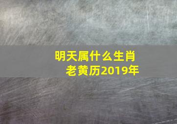 明天属什么生肖老黄历2019年