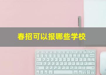 春招可以报哪些学校