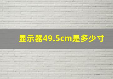 显示器49.5cm是多少寸