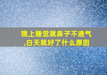 晚上睡觉就鼻子不通气,白天就好了什么原因