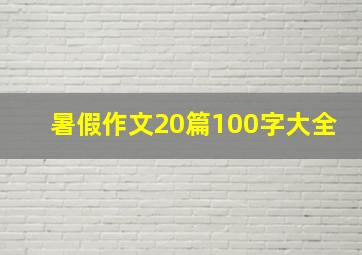 暑假作文20篇100字大全