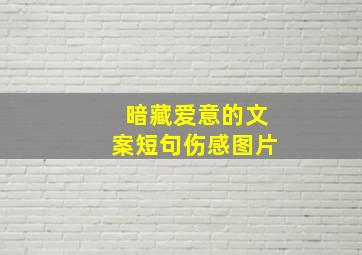 暗藏爱意的文案短句伤感图片