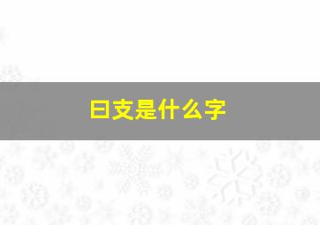 曰支是什么字