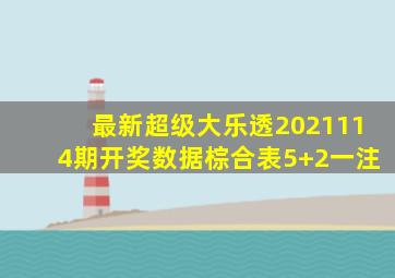 最新超级大乐透2021114期开奖数据棕合表5+2一注