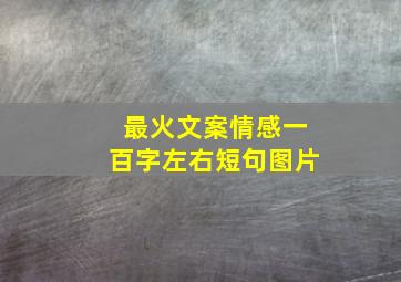 最火文案情感一百字左右短句图片