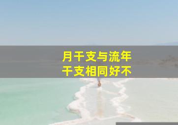 月干支与流年干支相同好不