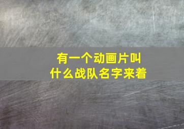 有一个动画片叫什么战队名字来着