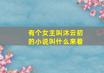 有个女主叫沐云初的小说叫什么来着