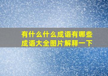 有什么什么成语有哪些成语大全图片解释一下