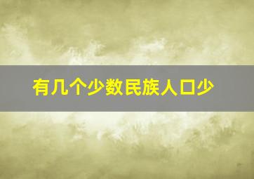 有几个少数民族人口少