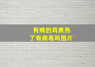 有病的鸡煮熟了有病毒吗图片