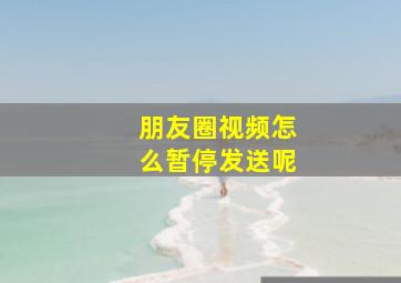 朋友圈视频怎么暂停发送呢