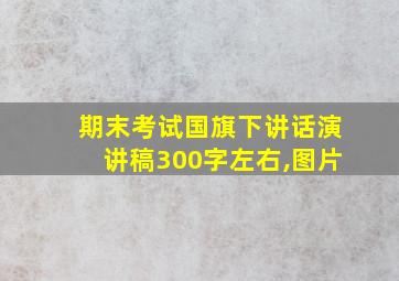 期末考试国旗下讲话演讲稿300字左右,图片