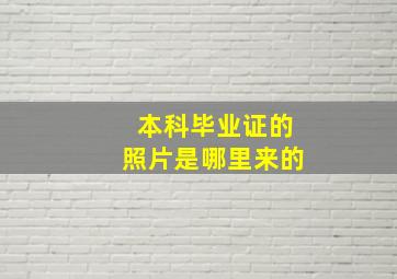 本科毕业证的照片是哪里来的