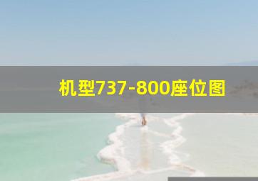 机型737-800座位图