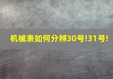 机械表如何分辨30号!31号!