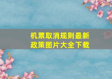 机票取消规则最新政策图片大全下载