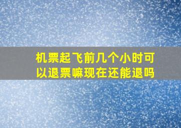 机票起飞前几个小时可以退票嘛现在还能退吗