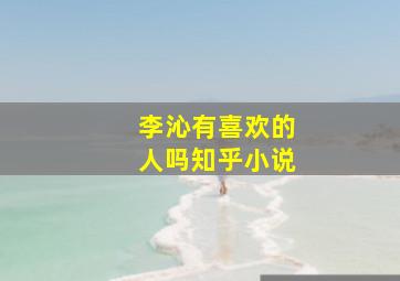 李沁有喜欢的人吗知乎小说