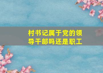 村书记属于党的领导干部吗还是职工