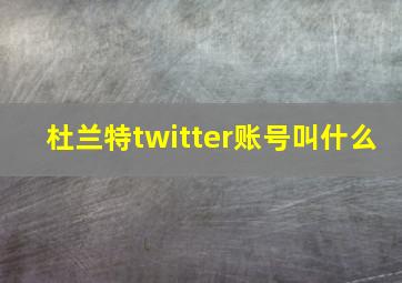 杜兰特twitter账号叫什么