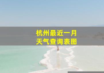 杭州最近一月天气查询表图