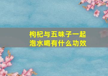 枸杞与五味子一起泡水喝有什么功效