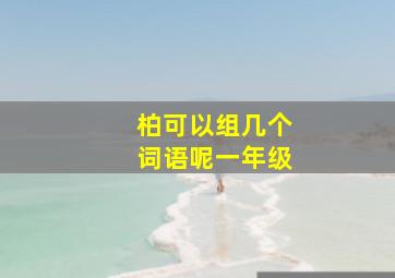 柏可以组几个词语呢一年级