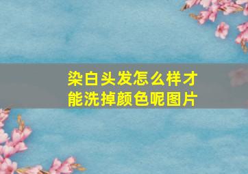 染白头发怎么样才能洗掉颜色呢图片