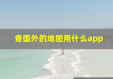 查国外的地图用什么app