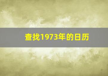 查找1973年的日历