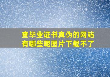 查毕业证书真伪的网站有哪些呢图片下载不了