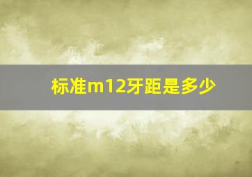 标准m12牙距是多少