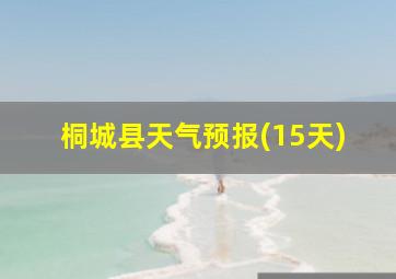 桐城县天气预报(15天)