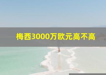 梅西3000万欧元高不高