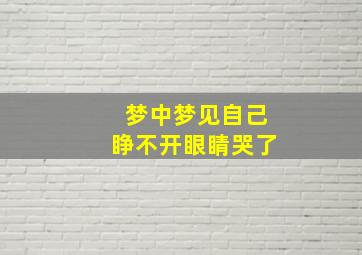 梦中梦见自己睁不开眼睛哭了