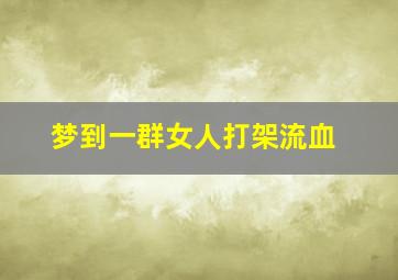 梦到一群女人打架流血