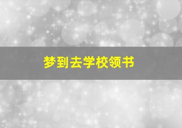 梦到去学校领书