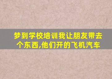 梦到学校培训我让朋友带去个东西,他们开的飞机汽车