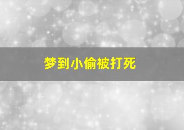 梦到小偷被打死