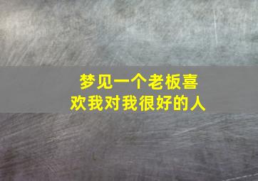 梦见一个老板喜欢我对我很好的人