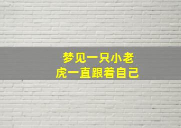 梦见一只小老虎一直跟着自己