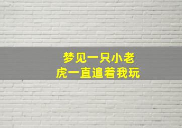 梦见一只小老虎一直追着我玩