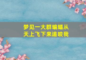 梦见一大群蝙蝠从天上飞下来追咬我