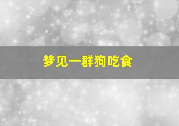 梦见一群狗吃食